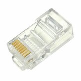 50PCS RJ45 Plug Ethernet Rede banhada a ouro Conector